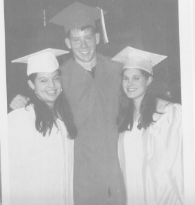 Liz Rose Triscari (far right) pictured with fellow class of 95 grads, Dani Liebman Healey and Charlie Heller.